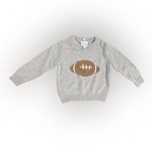 NWT Little English brand Toddler 2T Sweater Gray / Brown with Football